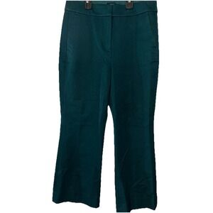 J Crew Pants Womens 4 Kelsey Flare Pants Green Crop Dress Work Stretch